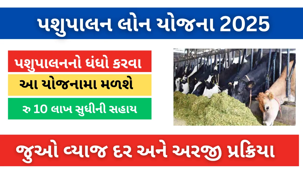 Pashupalan Loan Yojana 2025: પશુપાલનનો ધંધો કરવા આ યોજનામા મળશે રુ 10 લાખ સુધીની સહાય